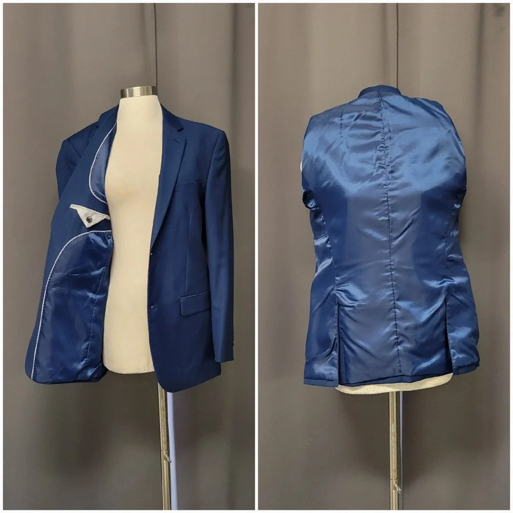 Alain Dupetit Blazer‎ Royal Blue 2-Button Notch Lapel AD-013 38R
